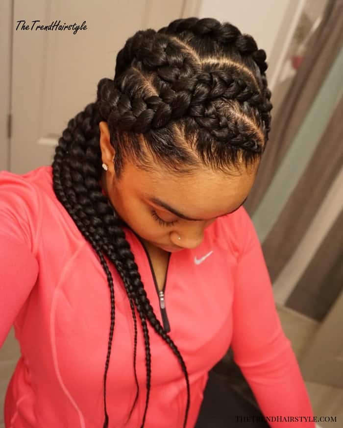 Messy Criss-Cross Braids