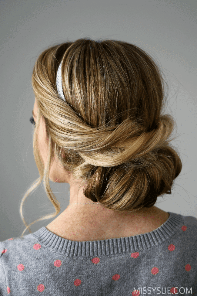 Updo with a headband