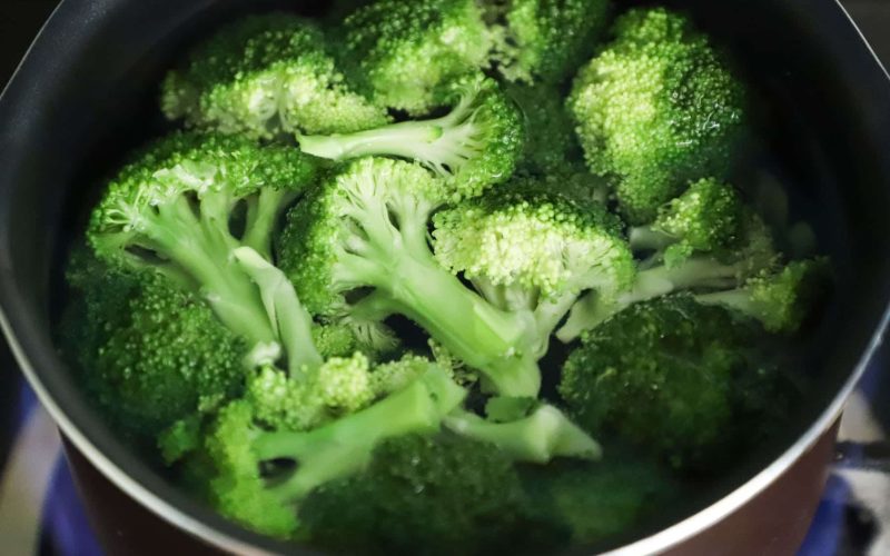 bowl of sliced broccoli