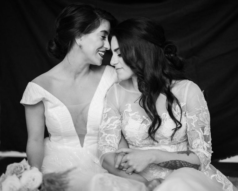woman wearing white wedding dress