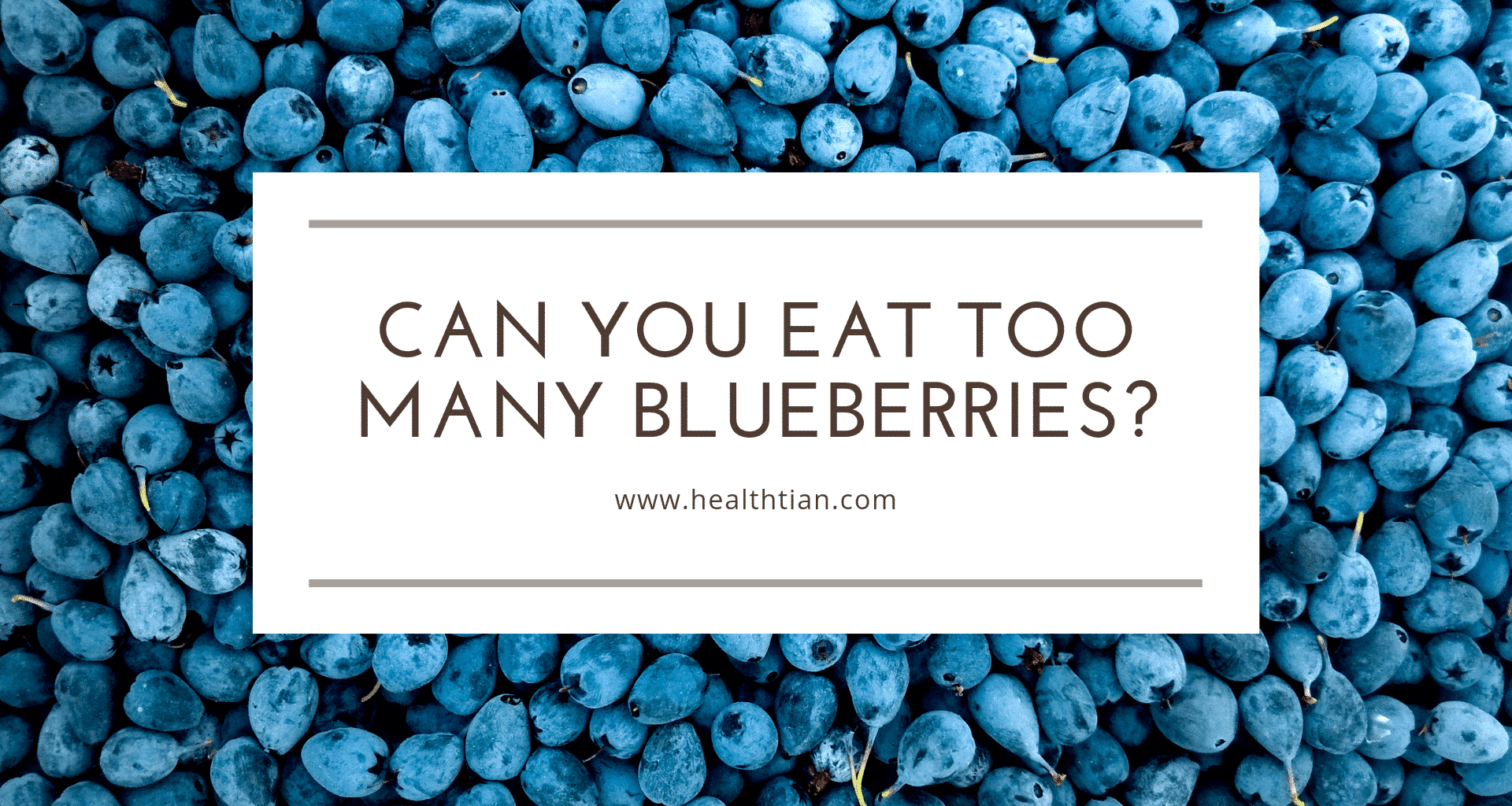 Eat Too Many Blueberries