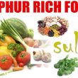 Sulphur Food Sources