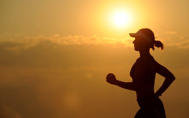 woman girl silhouette jogger