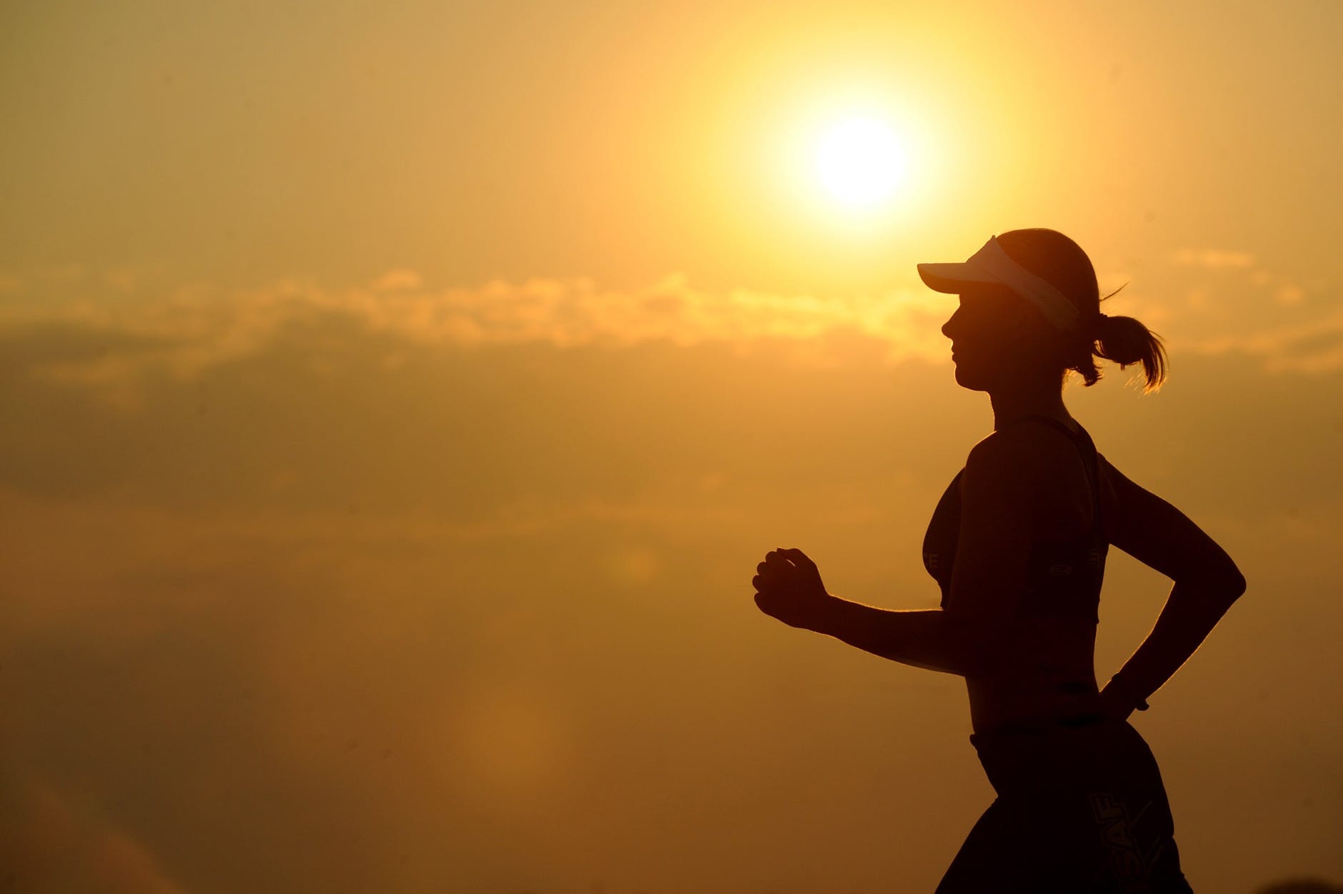 woman girl silhouette jogger