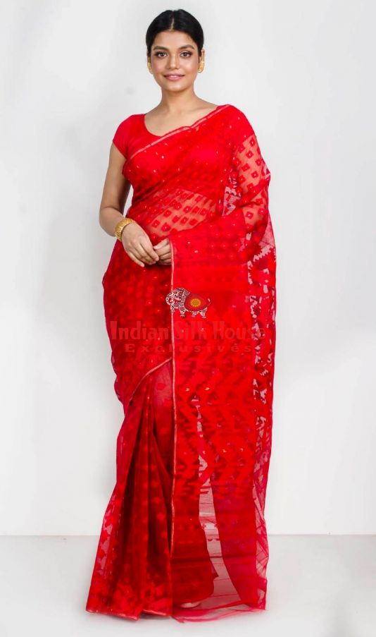 Dhakai Jamdani Saree