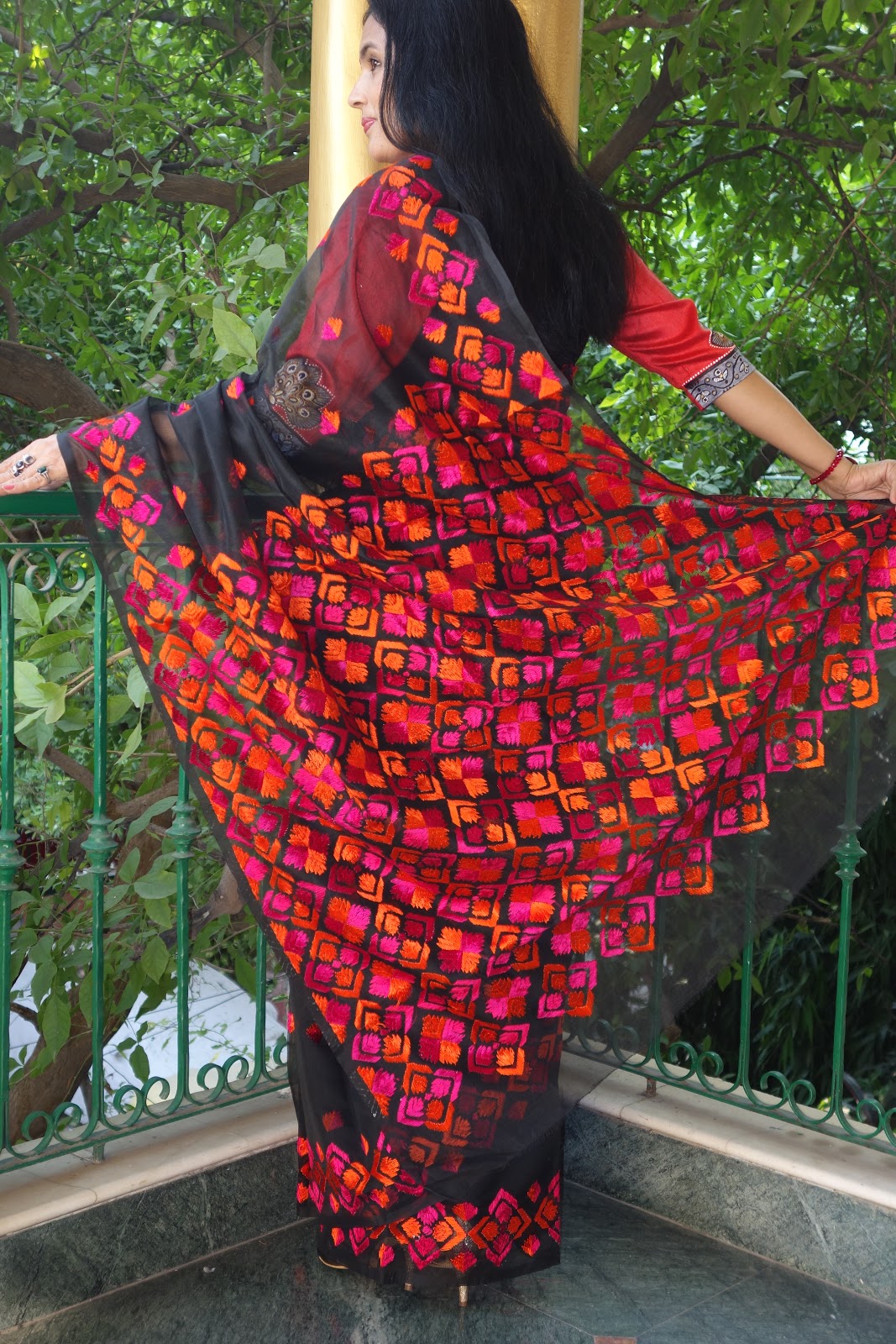 Phulkari Saree