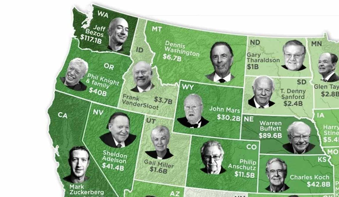 Richest Person in each U.S. state