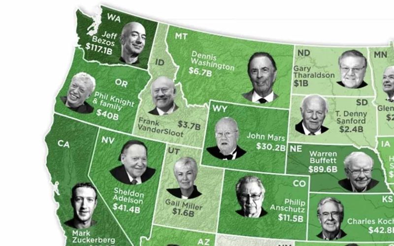 Richest Person in each U.S. state