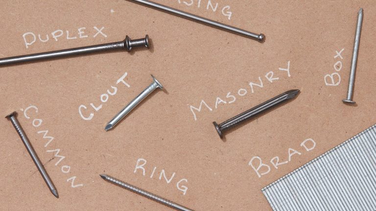 Different types of wood nails