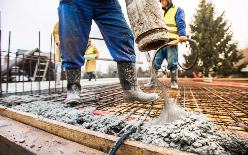 differences between concrete and cement