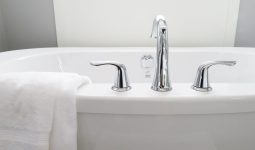 bathroom bathtub ceramic chrome