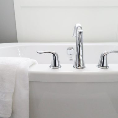 bathroom bathtub ceramic chrome