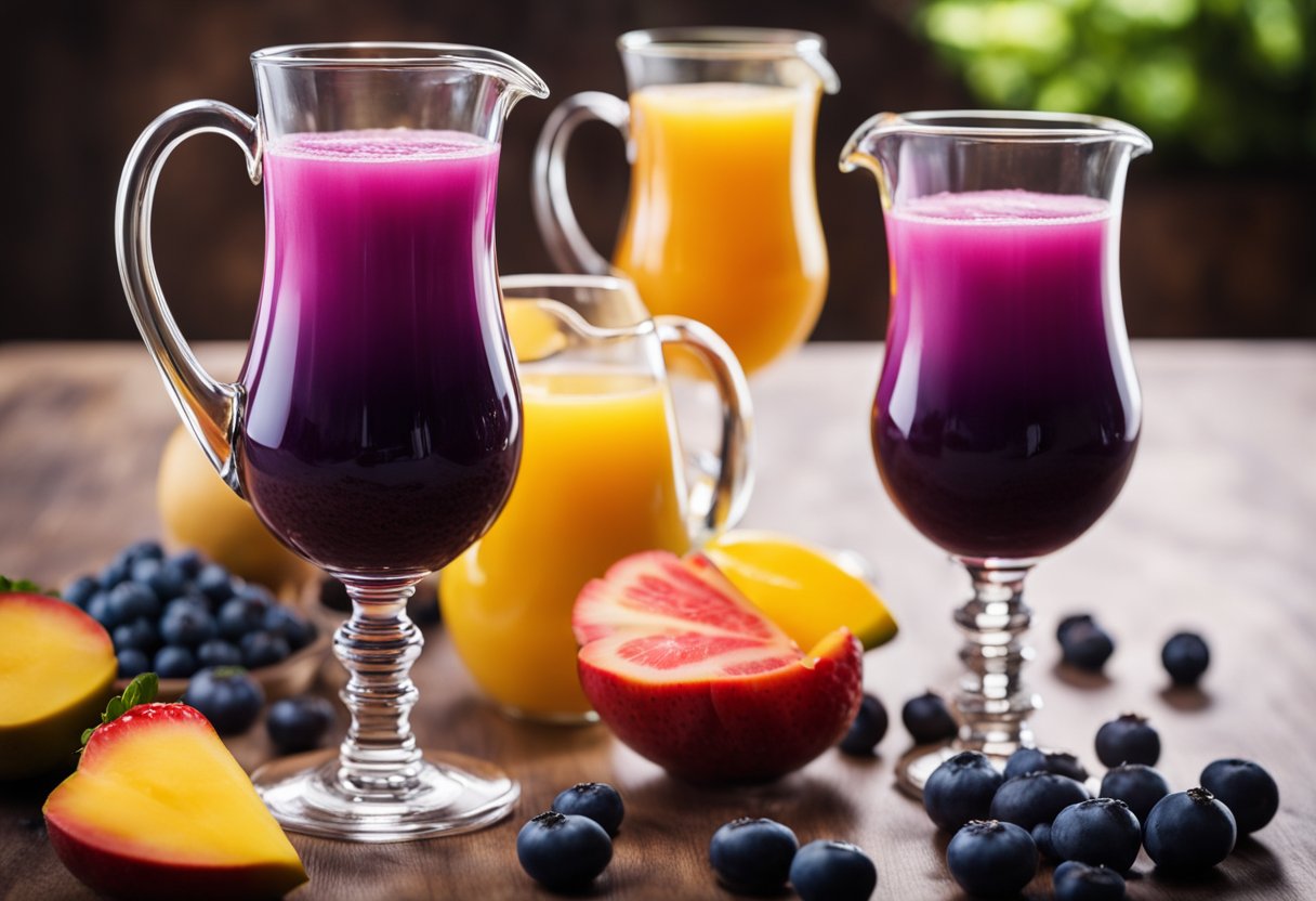 Blueberry, Strawberry, and Mango Juice