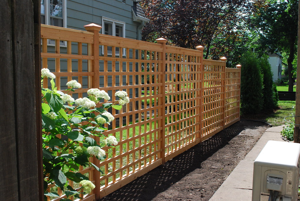 Wood Lattice Fence