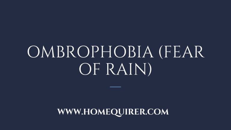 Ombrophobia fear of rain