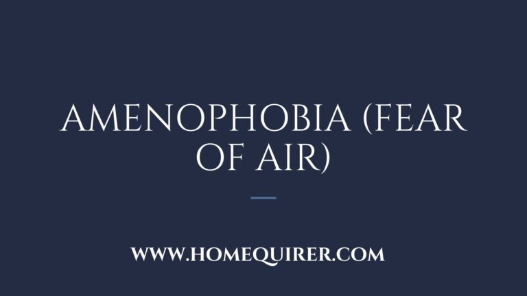 amenophobia fear of air