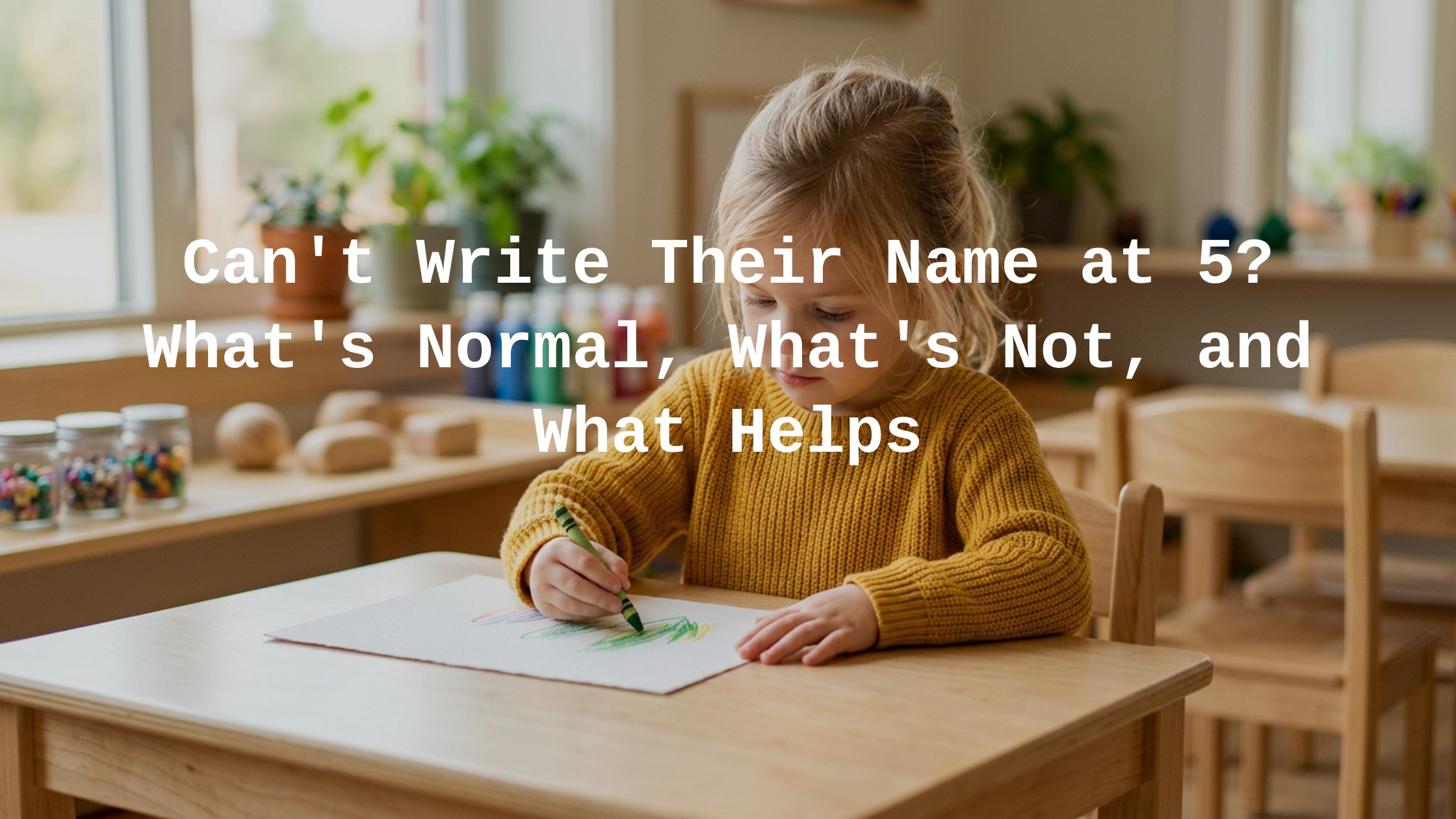 Is It Normal for a 5-Year-Old to Not Be Able to Write Their Name?
