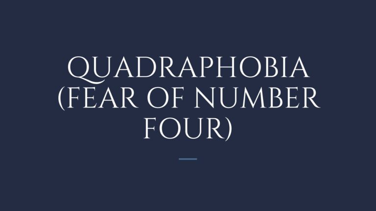 quadraphobia fear of number four