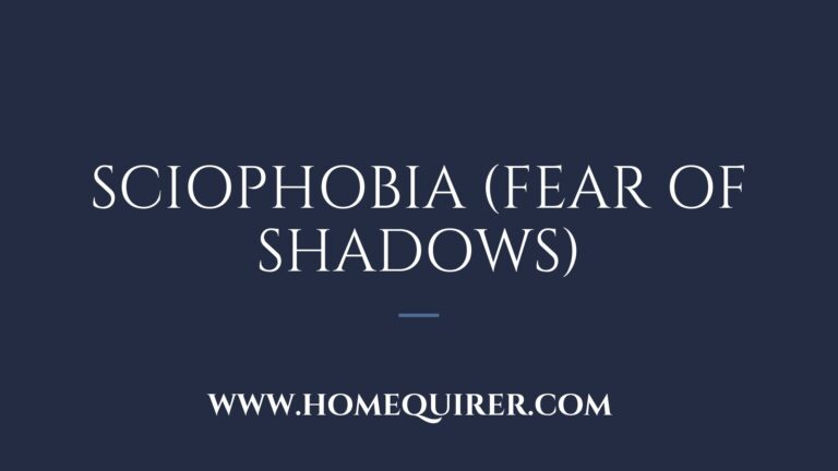 sciophobia Fear of shadows