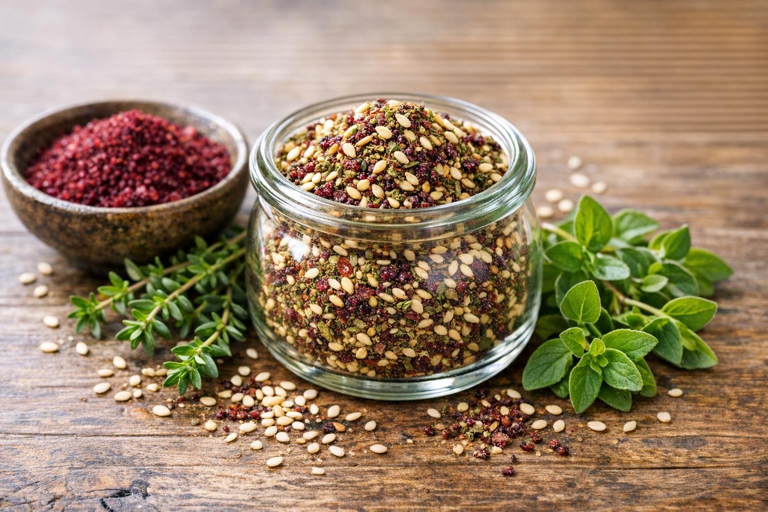DIY Homemade Blend Thyme Sesame Sumac Oregano