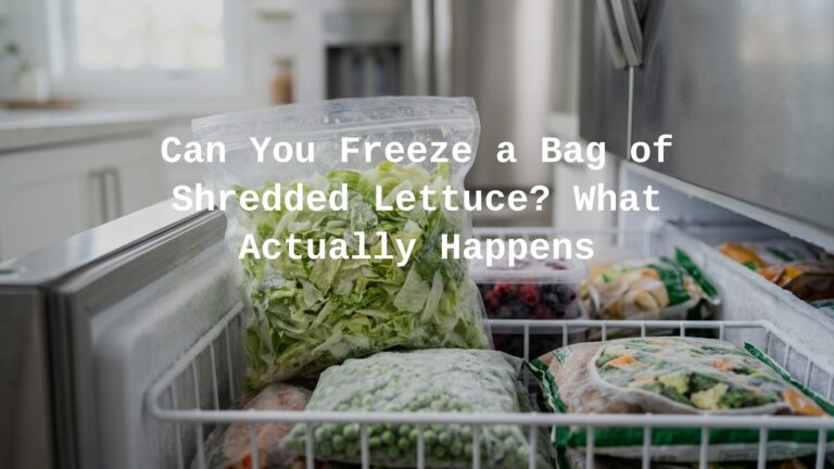 can you freeze a bag of shredded lettuce