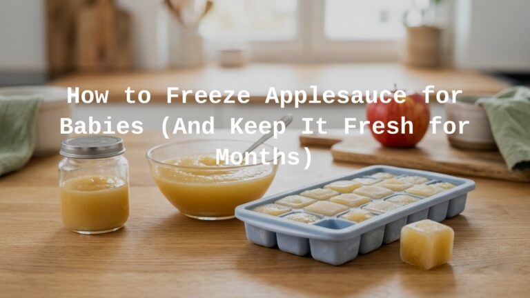 can you freeze applesauce for babies