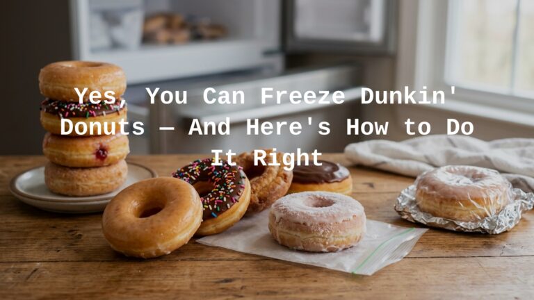can you freeze donuts from dunkin donuts