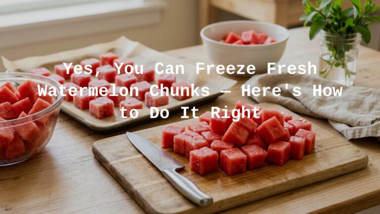 can you freeze fresh watermelon chunks
