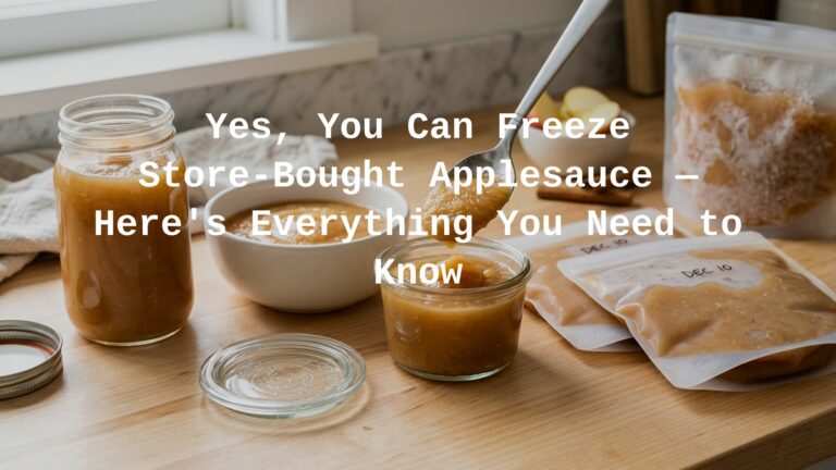 can you freeze shop bought applesauce