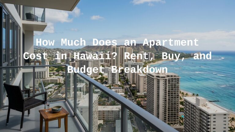 how much does an apartment cost in hawaii