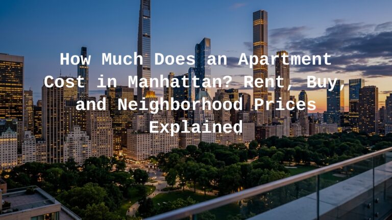 how much does an apartment cost in manhattan