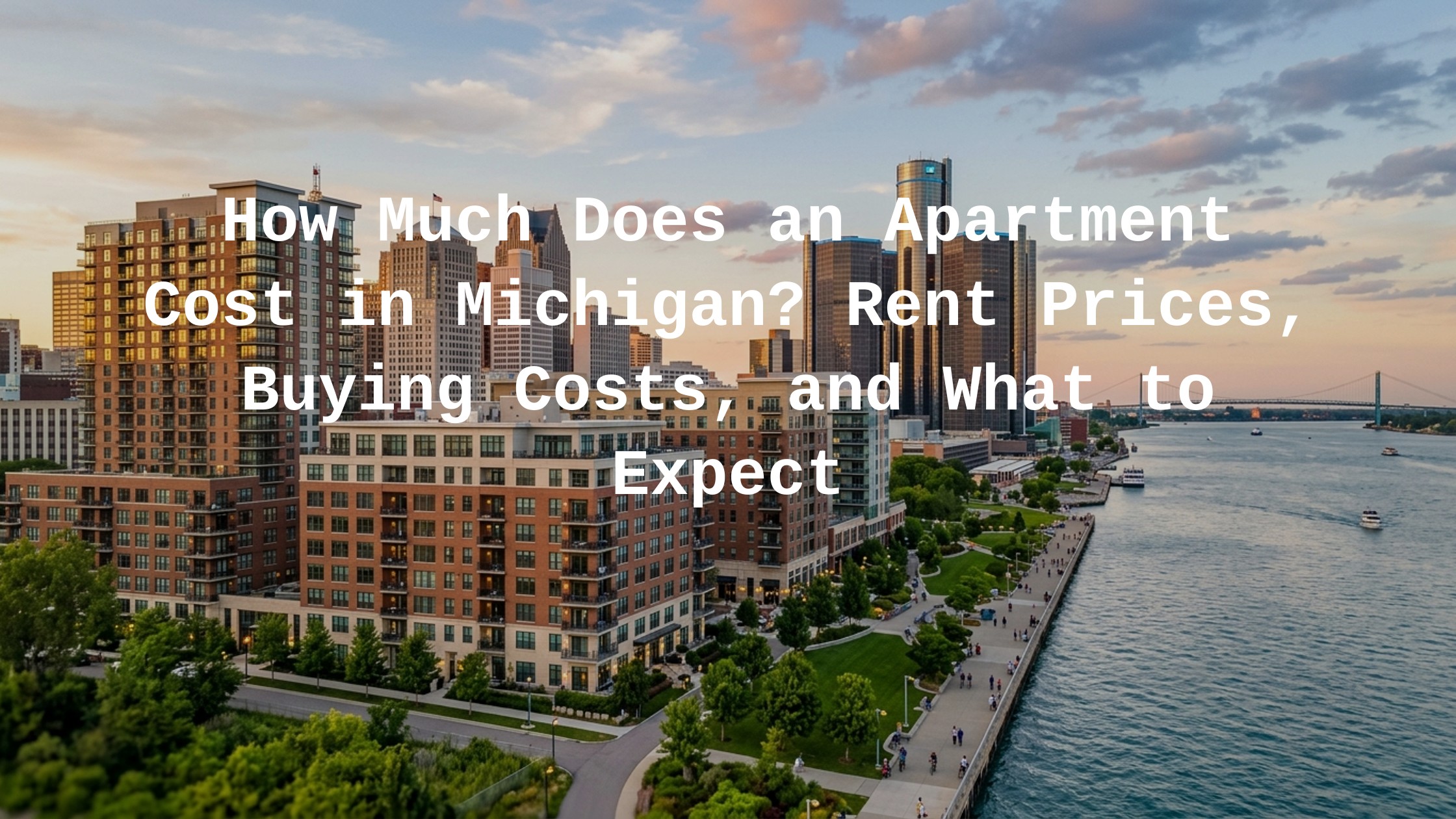 how much does an apartment cost in michigan