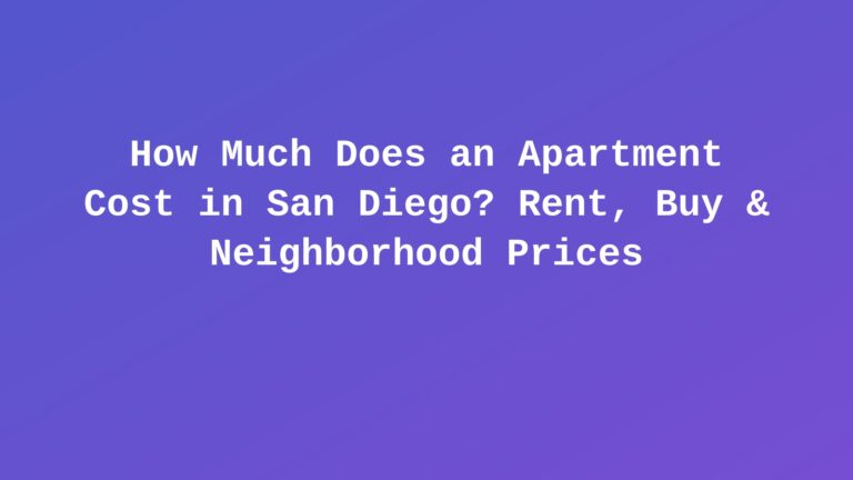 how much does an apartment cost in san diego